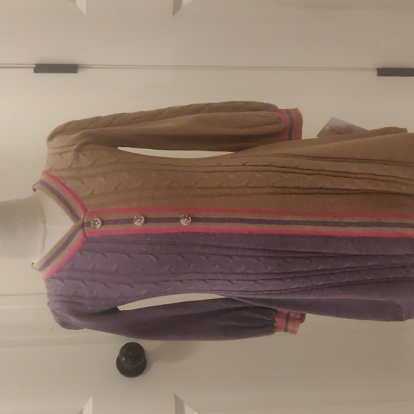 VICTORIA COLOR BLOCK SWEATER DRESS sz 5 - Picture 4 of 11